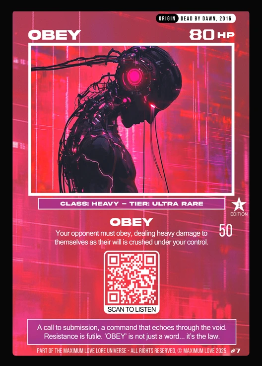 Obey trading card